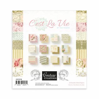 Couture Creations Bloc de papier, 15,2 x 15,2 cm, "C'est la vie"