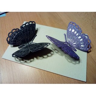 Marianne Design ponsen en embossing sjabloon + stempel: vlinders