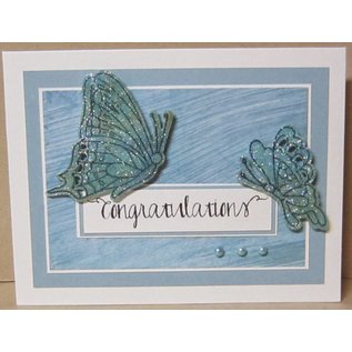 Marianne Design Cutting and Embossing Template + stamps: butterflies