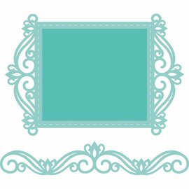 CREATIVE EXPRESSIONS und COUTURE CREATIONS Snij  en embossing sjabloon:  lace frame en rand