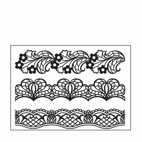 embossing Präge Folder Embossing folder / embossing folder: 3 pointed borders embossing Präge Folder Embossing folder / embossing folder: 3 pointed borders