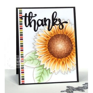 Taylored Expressions Rubber stamp, sunflower (large)