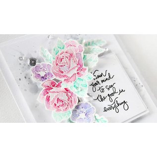 Spellbinders und Rayher Stamp + punching template, roses