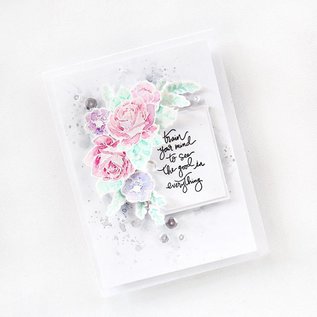 Spellbinders und Rayher Stempel + stanseskabelon, roser