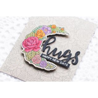 Spellbinders und Rayher Stamp + punching template, roses