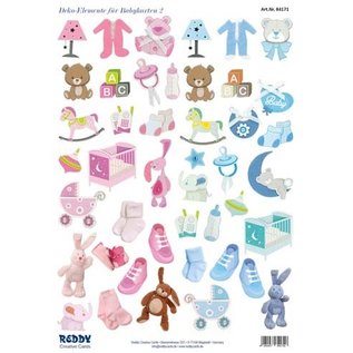 Bilder, 3D Bilder und ausgestanzte Teile usw... NEU! 45 Teile mit Babyaccessoires,  aus 240 g!