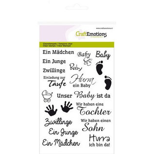 Crealies und CraftEmotions Transparante / duidelijke stempel, A6, baby