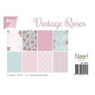 A4 Papier SET, Design Vintage Roses