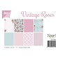 SET di carta A4, design rose vintage