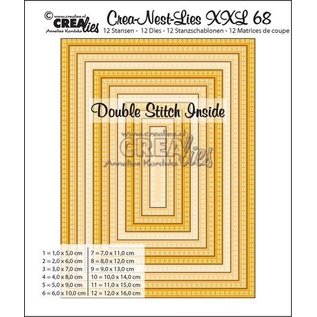 Crealies und CraftEmotions Stencils XXL 12 rectangles for cutting materials with punching machine