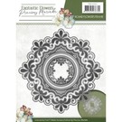 Precious Marieke Snij en embossing Malle / Sjablonen: Round flowers frame