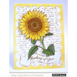 Penny Black Rubber stamp, sunflower