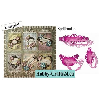 Spellbinders und Rayher Metalen sjabloon Shapeabilities, omlijst Fancy Tags 3, 4 x 1-10,9 x 3,1 cm, 6 stuks