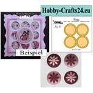 CREATIVE EXPRESSIONS und COUTURE CREATIONS Cutting and embossing Template: 4 round frames with stitchlines