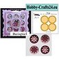 CREATIVE EXPRESSIONS und COUTURE CREATIONS Cutting and embossing Template: 4 round frames with stitchlines