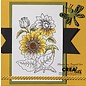 Crealies und CraftEmotions Gummi Stempel: Sonnenblumen