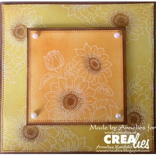 Crealies und CraftEmotions Rubber stamp: sunflowers