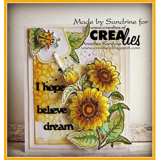 Crealies und CraftEmotions Sello de goma: girasoles