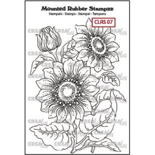 Crealies und CraftEmotions Rubber stamp: sunflowers