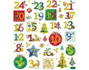 STARS, numbers, snowflakes and wintry designs