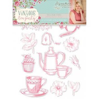 Crafter's Companion Dessins de timbre: Tea Party Vintage, thé pour deux