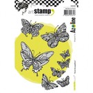 STEMPEL / STAMP: GUMMI / RUBBER Timbro di gomma: farfalle