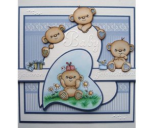 Timbre Transparent A5 Bears Joyeux Anniversaire Hobby Crafts24 Eu Francais