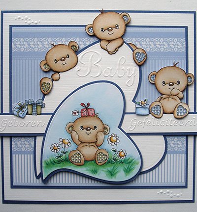 Timbre Transparent A5 Bears Joyeux Anniversaire Hobby Crafts24 Eu Francais