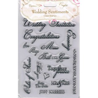 Docrafts / Papermania / Urban Timbre transparent, A5, Sentiments de mariage