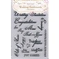 Docrafts / Papermania / Urban Transparent Stempel,  A5,  Hochzeit Text englisch