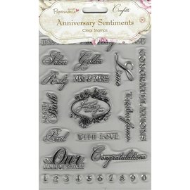 Docrafts / Papermania / Urban Transparent stempel, A5, tekst engelsk