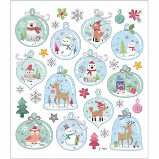 STICKER / AUTOCOLLANT Sticker sheet 15 x 16.5 cm, 30 motifs, Christmas