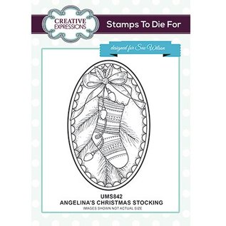 CREATIVE EXPRESSIONS und COUTURE CREATIONS Motif stamp, Christmas, stocking