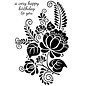 CREATIVE EXPRESSIONS und COUTURE CREATIONS Transparent stamp, flower silhouette