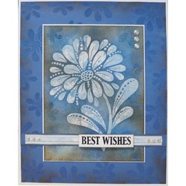 CREATIVE EXPRESSIONS und COUTURE CREATIONS Transparent stamp, flower silhouette