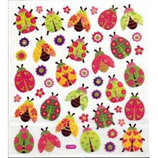 STICKER / AUTOCOLLANT Fancy glitter klistremerke, ark 15 x 16,5 cm