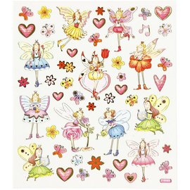 STICKER / AUTOCOLLANT Fancy glitter klistremerke, ark 15 x 16,5 cm