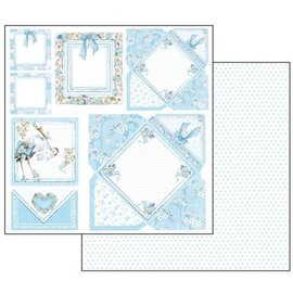 Stamperia, Papers for you  und Florella Baby Boy Cards, ark 30,5 x 30,5 cm