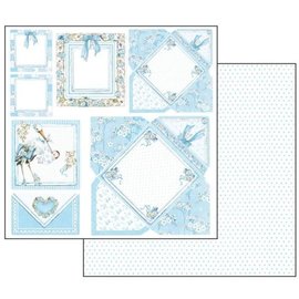 Stamperia, Papers for you  und Florella Baby Boy-kaarten, vel 30,5 x 30,5 cm