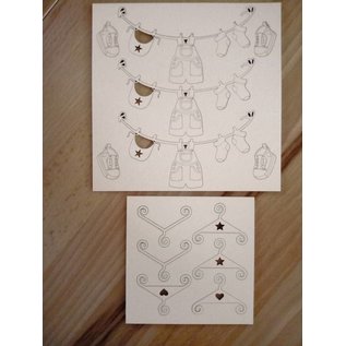 Embellishments / Verzierungen chipboards, dekorativ Baby