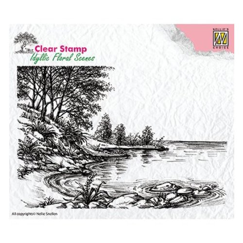 Nellie Snellen Motiefstempel, banner, landschap Nellie Snellen Motiefstempel, banner, landschap
