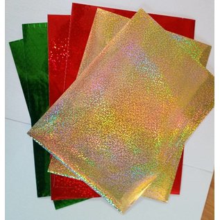 STICKER / AUTOCOLLANT A5 sticker foils, very fine, red, green and gold