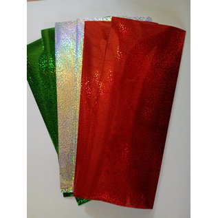 STICKER / AUTOCOLLANT Sticker foils, sheer, silver, green and red