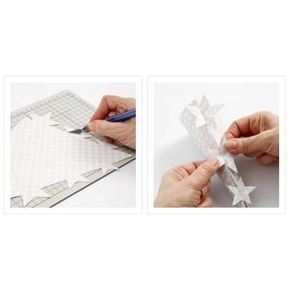 Designer Papier Scrapbooking: 30,5 x 30,5 cm Papier Cards and scrapbooking paper, 30.5x30.5 cm, 8 sheets + FREE template star cones