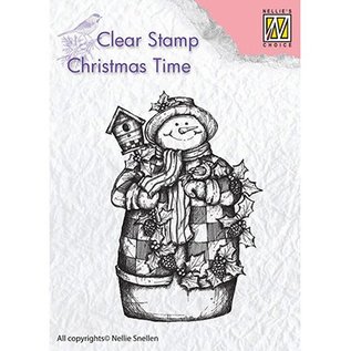 Stempel / Stamp: Transparent Estampilla con motivo, pancarta: muñeco de nieve