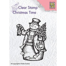 Stempel / Stamp: Transparent Estampilla con motivo, pancarta: muñeco de nieve