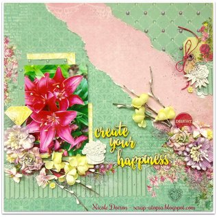 Prima Marketing und Petaloo Scrapbooking Verzierungen, 3 Kirschblüten Stängel, Farbe Elfenbein