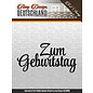 AMY DESIGN Stempel motiv, Transparent:Text deutsch "zum Geburtstag"