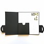 Karten und Scrapbooking Papier, Papier blöcke ¡10 hojas de cartón de lino 250 GSM, negro, 30 x 30 cm!
