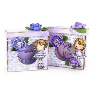 Leane Creatief - Lea'bilities und By Lene 4 pre-cut boxes with folds, in white to decorate